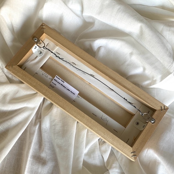 Original Artwork by Artist Susan Kelly “ Wild and Wintery Lake Huron “ 4” x 12” - Picture 6 of 6